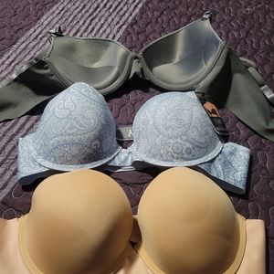 (3) 38B YMI intimates push up bras NWT